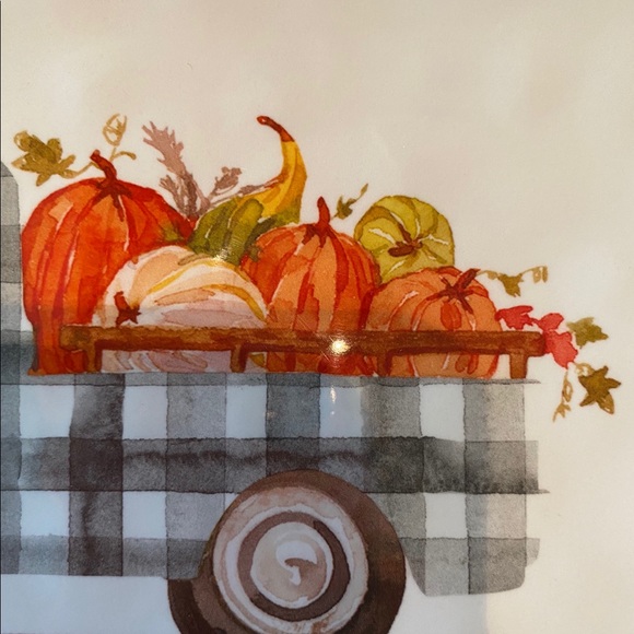 Buffalo Plaid Farm Truck with Pumpkin Serving Tray - Picture 5 of 6